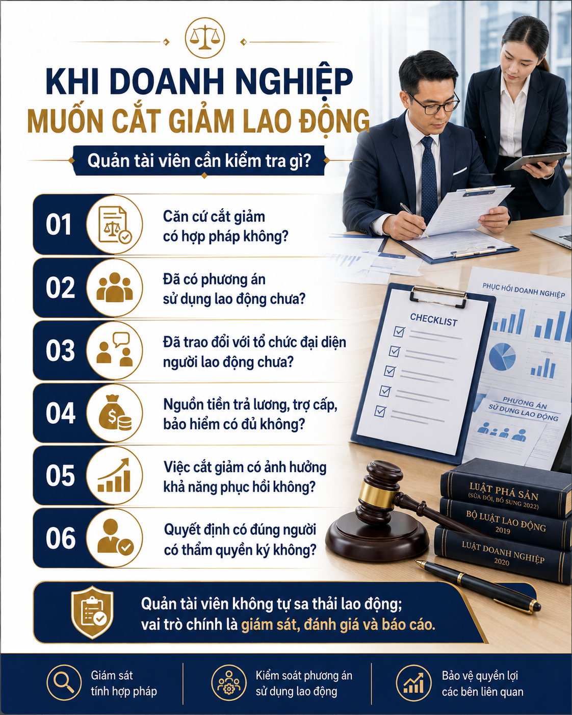 Nhiệm vụ của Quản tài viên trong xây dựng phương án phục hồi doanh nghiệp 2026